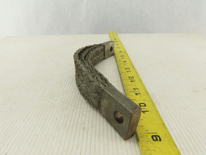 1" Tinned Copper Braided 3 Ply Grounding Strap 8" OAL