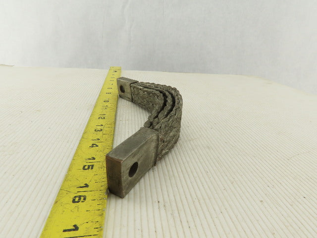 1" Tinned Copper Braided 3 Ply Grounding Strap 8" OAL