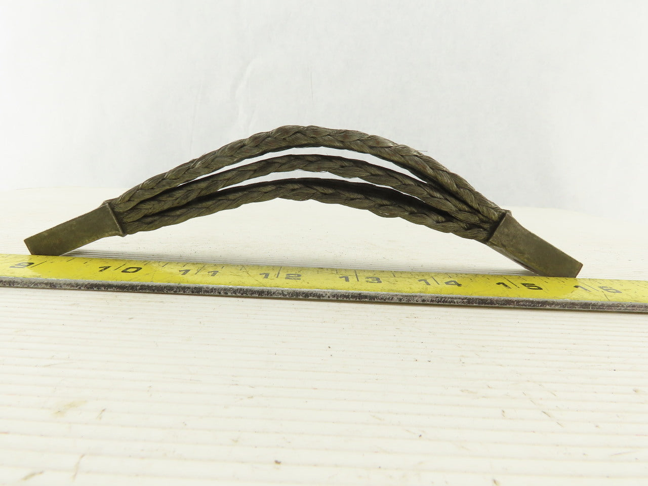 1" Tinned Copper Braided 3 Ply Grounding Strap 8" OAL