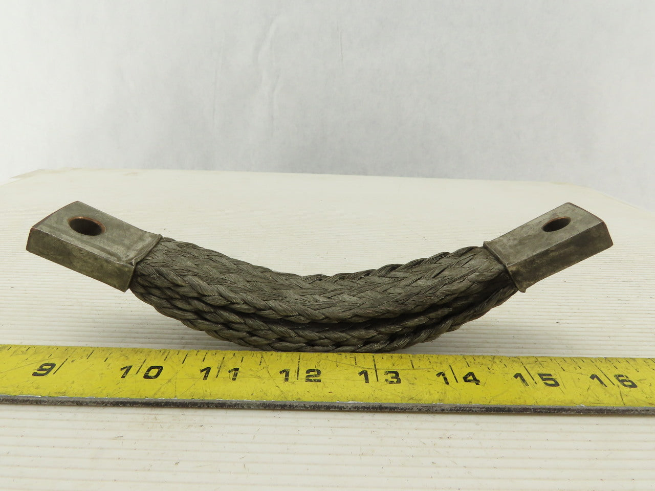 1" Tinned Copper Braided 3 Ply Grounding Strap 8" OAL