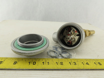 Omega Thermocouple Cast Iron Housing 4" Brass Probe