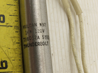 Vulcan W97 TB6052A 1kW 120V Thunderbolt Rod Cartridge Heater 12" OAL