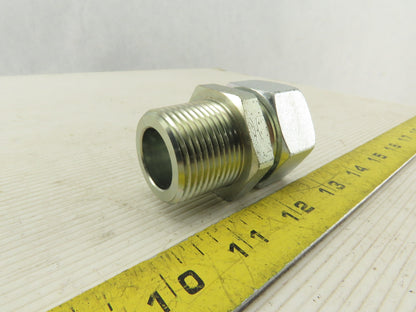 Parker 16MSC16N 1" Comp. to 1" NPT Straight Adapter Union Steel Zinc Plated