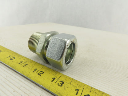 Parker 16MSC16N 1" Comp. to 1" NPT Straight Adapter Union Steel Zinc Plated
