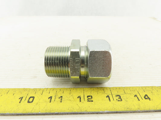 Parker 16MSC16N 1" Comp. to 1" NPT Straight Adapter Union Steel Zinc Plated