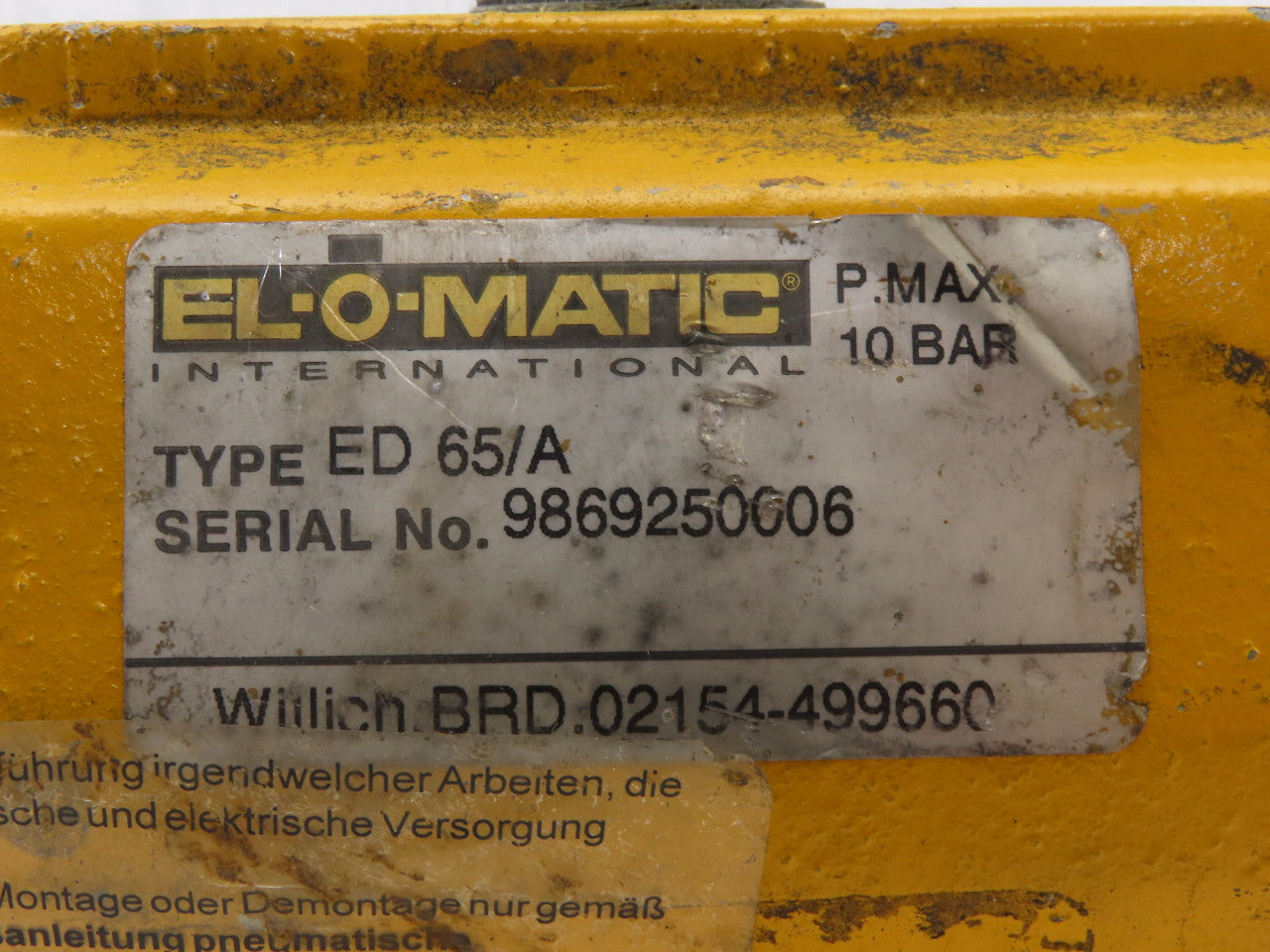 El-O-Matic ED 65/A 10 Bar 145PSI Pneumatic Actuator