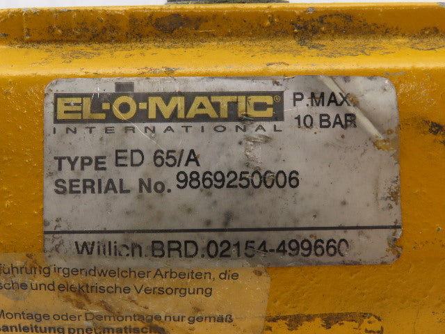 El-O-Matic ED 65/A 10 Bar 145PSI Pneumatic Actuator