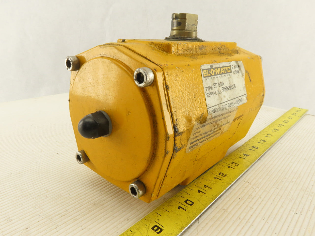 El-O-Matic ED 65/A 10 Bar 145PSI Pneumatic Actuator