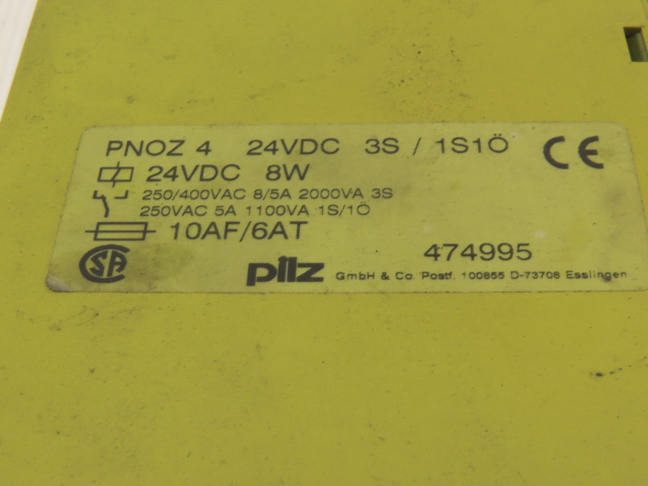 Pilz PNOZ4 474995 24VDC 2 Channel Safety Relay