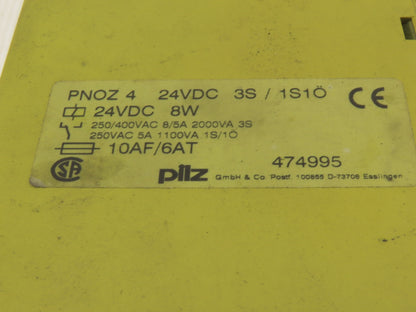 Pilz PNOZ4 474995 24VDC 2 Channel Safety Relay