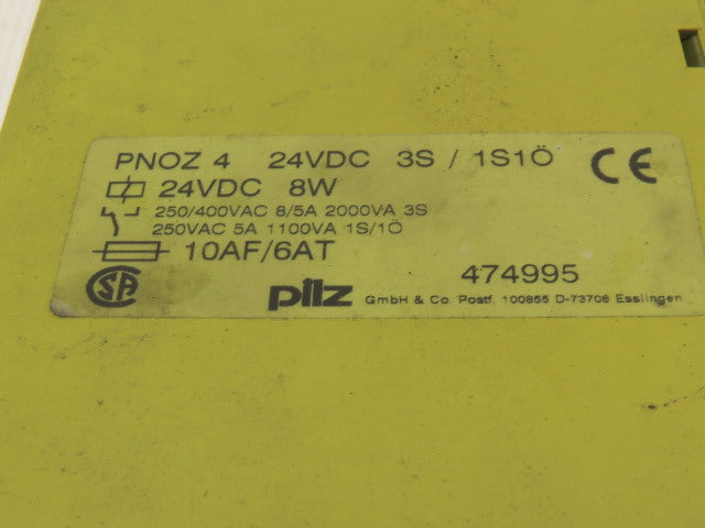 Pilz PNOZ4 474995 24VDC 2 Channel Safety Relay