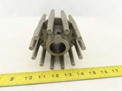 Cast Iron 4" Diameter x 1-1/4" Wide Crowned Wing Conveyor Pulley 1-1/8" Bore
