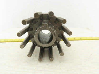 Cast Iron 4" Diameter x 1-1/4" Wide Crowned Wing Conveyor Pulley 1-1/8" Bore