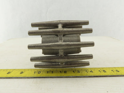 Cast Iron 4" Diameter x 1-1/4" Wide Crowned Wing Conveyor Pulley 1-1/8" Bore
