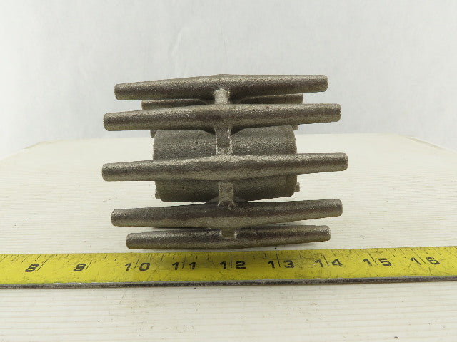 Cast Iron 4" Diameter x 1-1/4" Wide Crowned Wing Conveyor Pulley 1-1/8" Bore