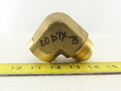 Parker 20 DTX-B Brass JIC Female 90° Elbow Connector 1-1/4" NPT x 37° Flare