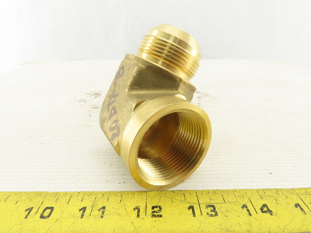Parker 20 DTX-B Brass JIC Female 90° Elbow Connector 1-1/4" NPT x 37° Flare