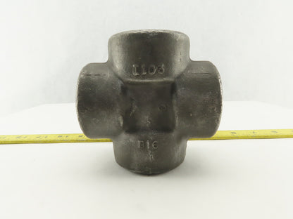 Anvil 1-1/4" FNPT Carbon Steel Cross Thick Wall