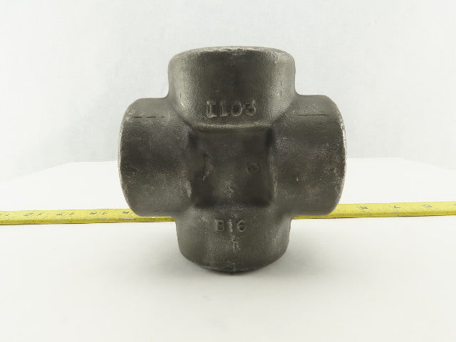 Anvil 1-1/4" FNPT Carbon Steel Cross Thick Wall