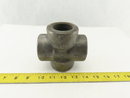 Anvil 1-1/4" FNPT Carbon Steel Cross Thick Wall