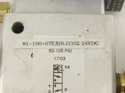 Herion 81-100-07EXIS.H302 24V Solenoid Operated 2 Way Valve And Regulator