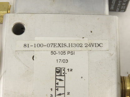 Herion 81-100-07EXIS.H302 24V Solenoid Operated 2 Way Valve And Regulator