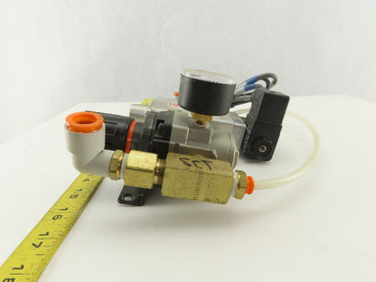 Herion 81-100-07EXIS.H302 24V Solenoid Operated 2 Way Valve And Regulator