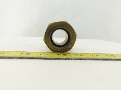 Parker 20 GTX-B Brass Straight Union Adapter 1-1/4" Female NPT x 37° JIC Flare