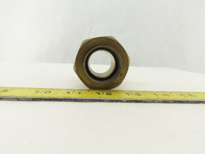 Parker 20 GTX-B Brass Straight Union Adapter 1-1/4" Female NPT x 37° JIC Flare