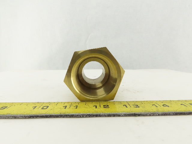 Parker 20 GTX-B Brass Straight Union Adapter 1-1/4" Female NPT x 37° JIC Flare