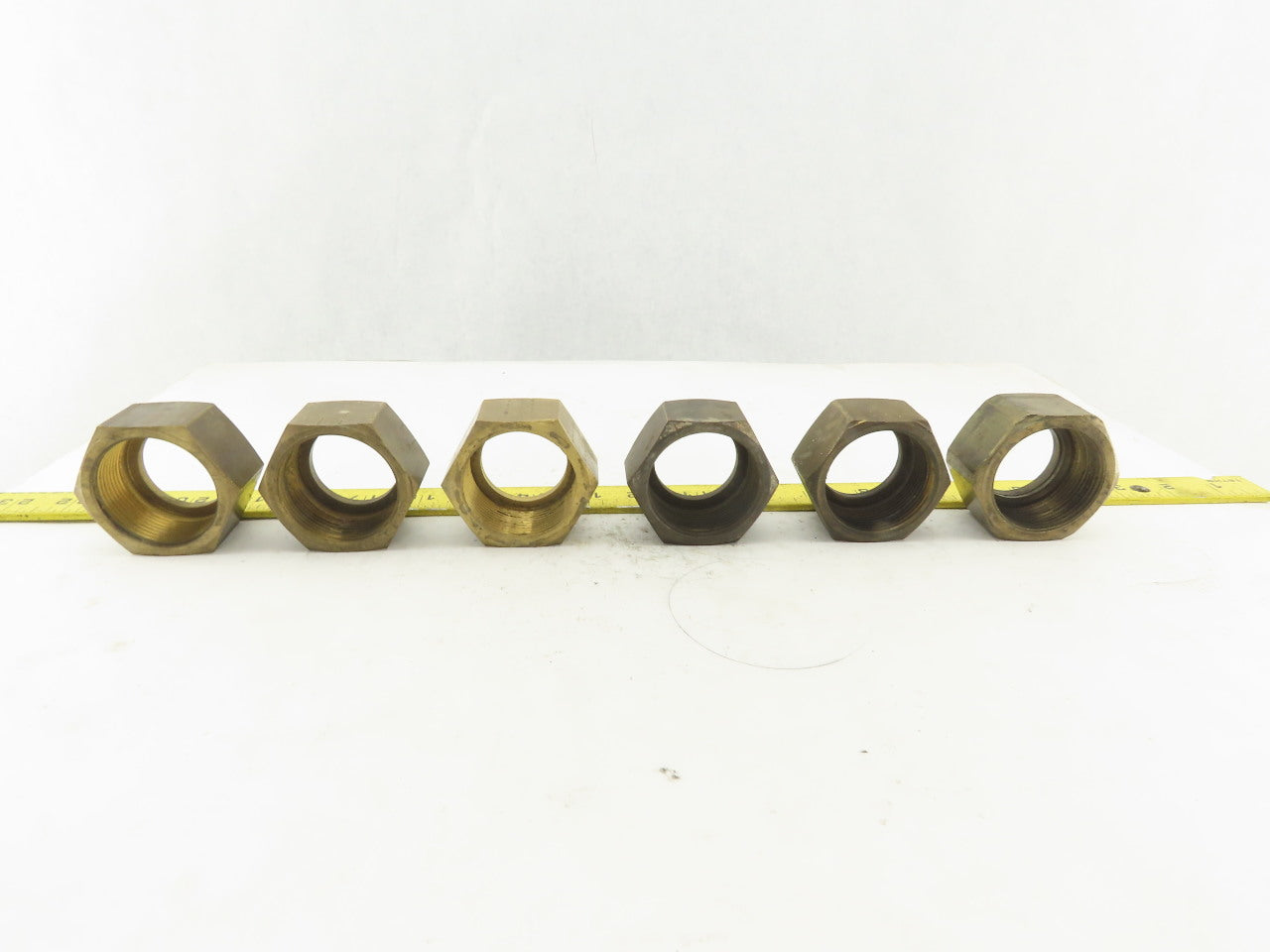 Parker 20 BTX-B Triple-Lok 1-1/4" 37° Flare Tube Nut Brass #20 JIC Lot of 6