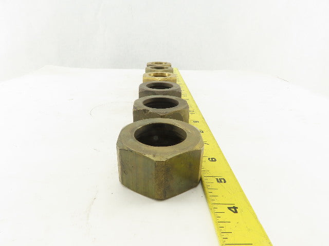 Parker 20 BTX-B Triple-Lok 1-1/4" 37° Flare Tube Nut Brass #20 JIC Lot of 6
