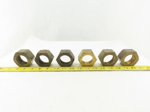 Parker 20 BTX-B Triple-Lok 1-1/4" 37° Flare Tube Nut Brass #20 JIC Lot of 6