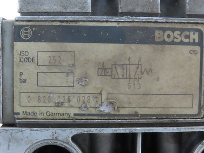 Bosch 0 820 025 028 5/2 Position Single Solenoid Air Valve 110V Coil
