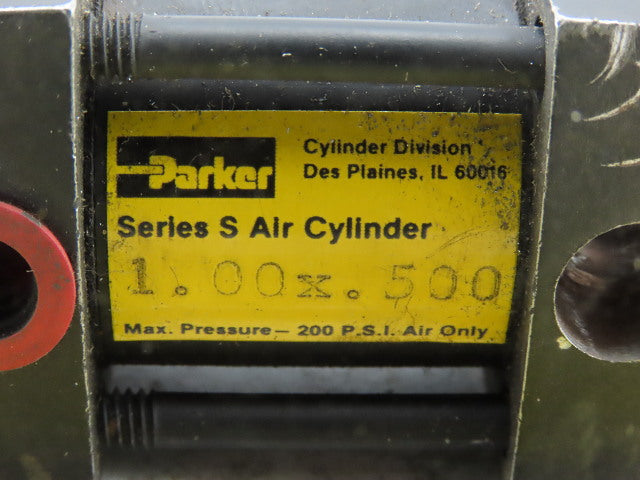 Parker 1" Bore 1/2" Stroke 200PSI Tie Rod Air Cylinder Lot Of 2