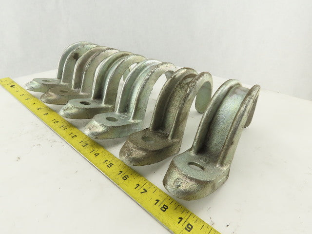 Appleton 3" Malleable Iron Galvanized Pipe Rigid Conduit EMT Strap Lot Of 6