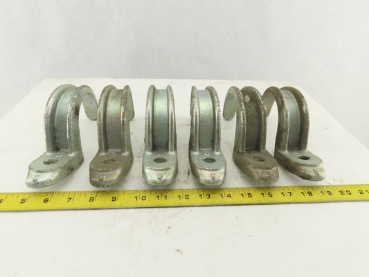 Appleton 3" Malleable Iron Galvanized Pipe Rigid Conduit EMT Strap Lot Of 6