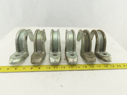 Appleton 3" Malleable Iron Galvanized Pipe Rigid Conduit EMT Strap Lot Of 6
