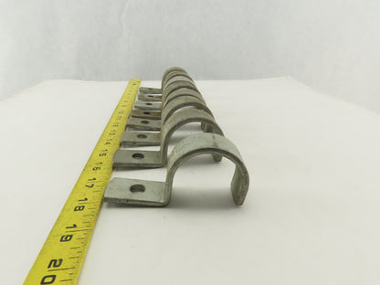Jiffy H80 1-1/2" Single Hole Galvanized Pipe Conduit Strap Lot Of 8