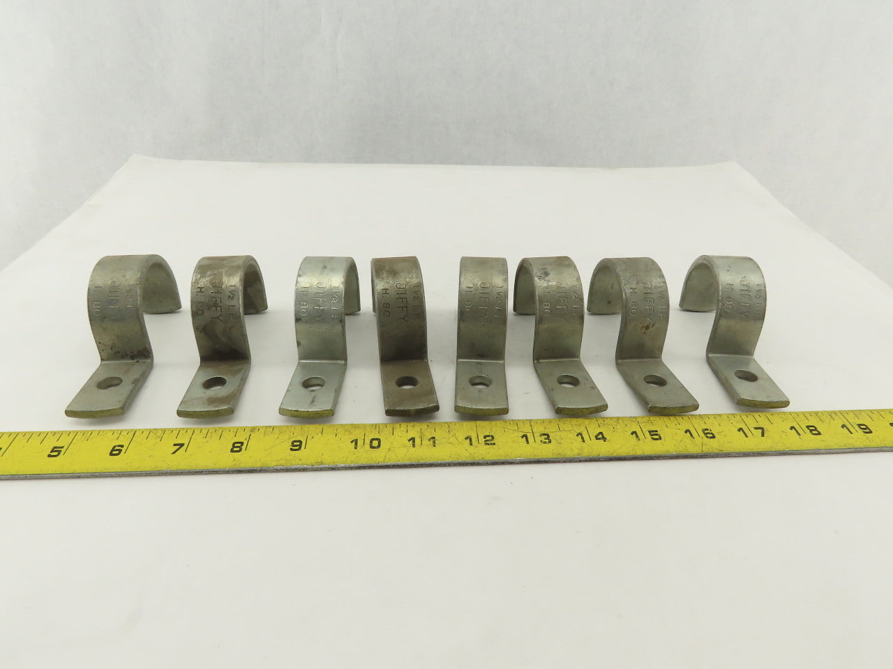 Jiffy H80 1-1/2" Single Hole Galvanized Pipe Conduit Strap Lot Of 8