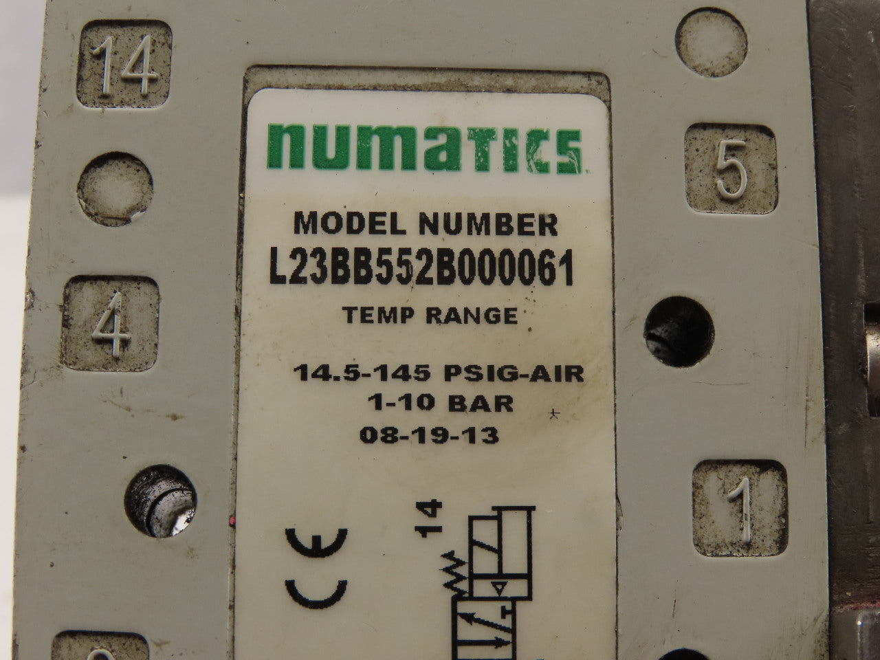 Numatics L23BB552B000061 5/3 Position Double Solenoid Air Valve 24VDC Coil
