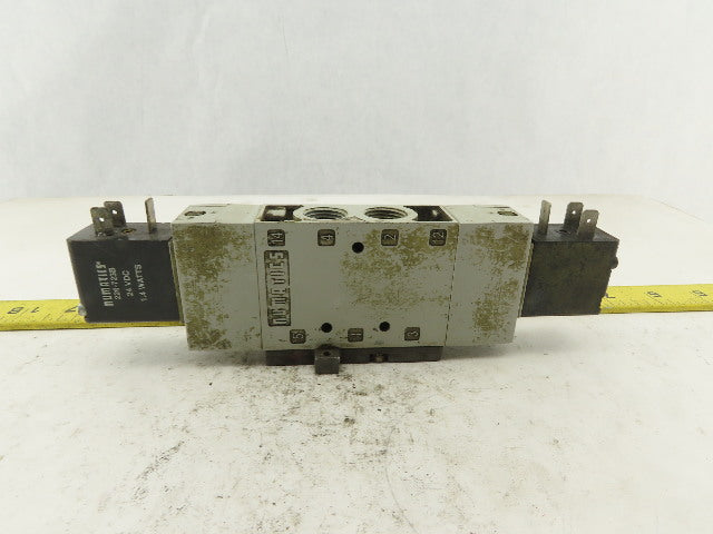 Numatics L23BB552B000061 5/3 Position Double Solenoid Air Valve 24VDC Coil