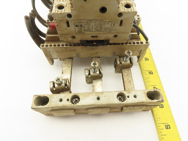 Siemens AES3x38 8US1 061-5FK08 3 & 2 Pole Fuse Block Bus Bar Mount