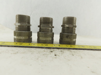 Pyle National Aluminum Cable Grip Cord Gland 1" Cable 1-1/4" Conduit Lot Of 3