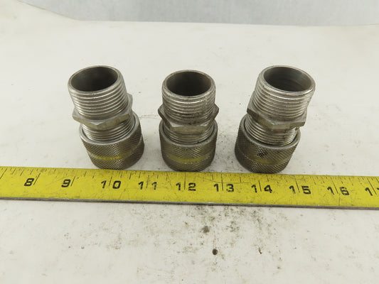 Pyle National Aluminum Cable Grip Cord Gland 1" Cable 1-1/4" Conduit Lot Of 3