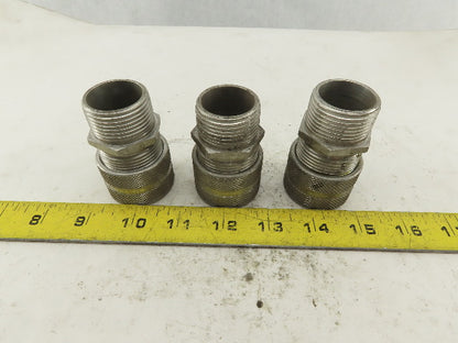 Pyle National Aluminum Cable Grip Cord Gland 1" Cable 1-1/4" Conduit Lot Of 3