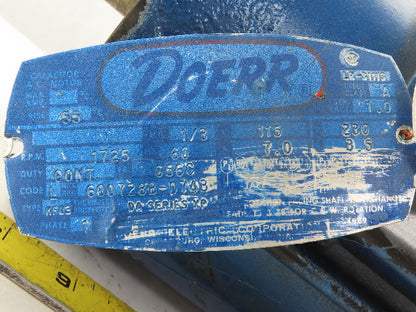 Doerr 1/3HP 1725 RPM AC Hazardous Location Motor 115-208-230 1Ph 56C Frame