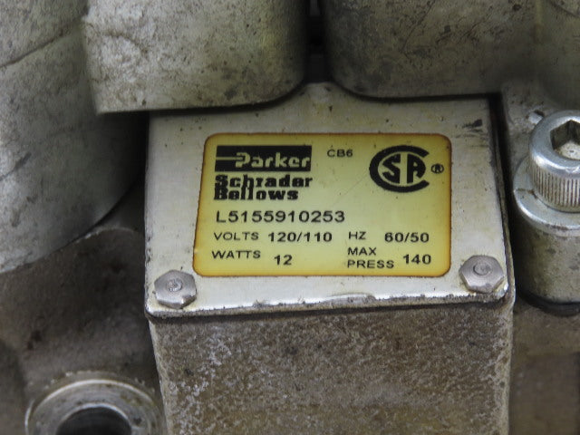 Schrader Bellows L5155910253 4/2 Position Air Piloted Solenoid Valve 120V Coil