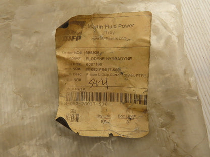 Martin Fluid Power M-052-PS017-500 5" Cylinder Piston U Cup Seal PTFE Lot Of 3