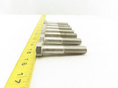 9/16-12 Stainless Steel Hex Head Bolt 2-7/8" Lot Of 7
